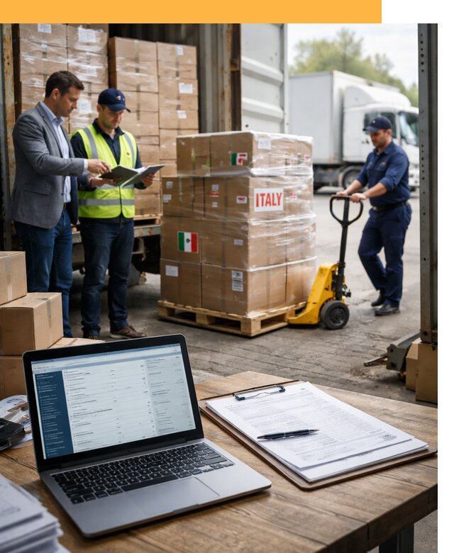 Доставка грузов из Италии: морские и авиаперевозки от 18574